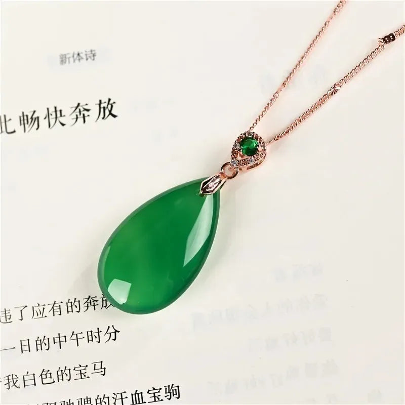 Natural Green Chalcedony Hand Carved