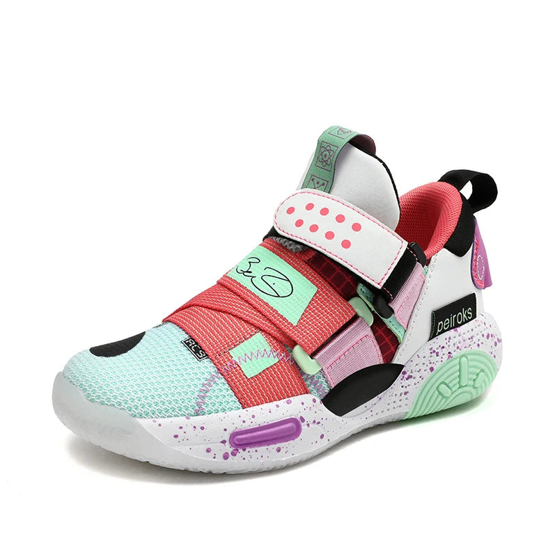 Kids Basketball Sneakers – Lightweight Non-Slip Sport Shoes