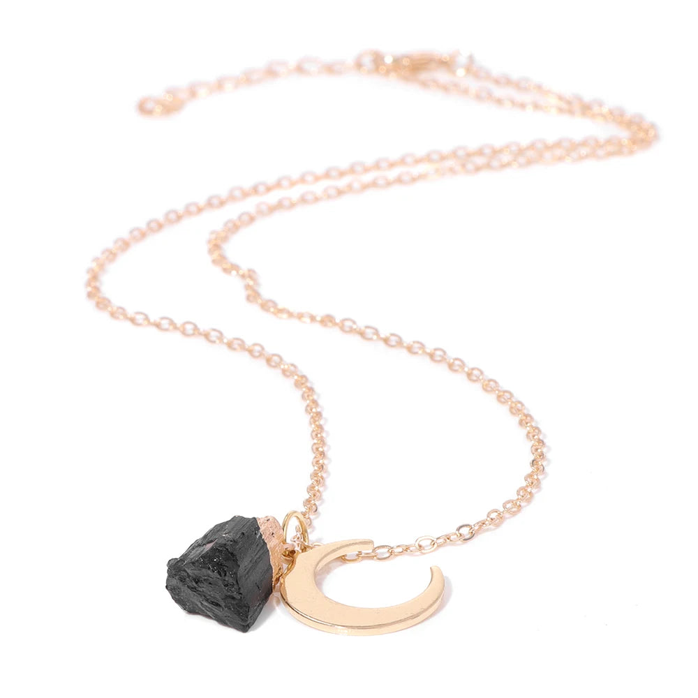 New Fashion Amethysts Moon Charm