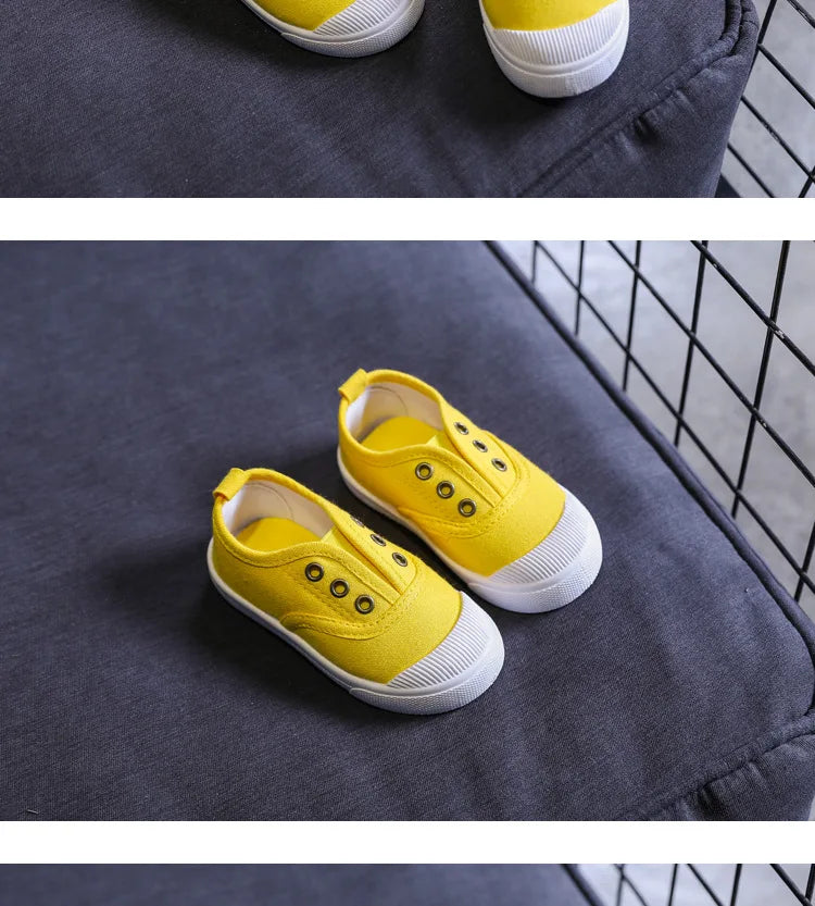 Kids’ Canvas Sneakers – Candy Color, Comfortable School Shoes