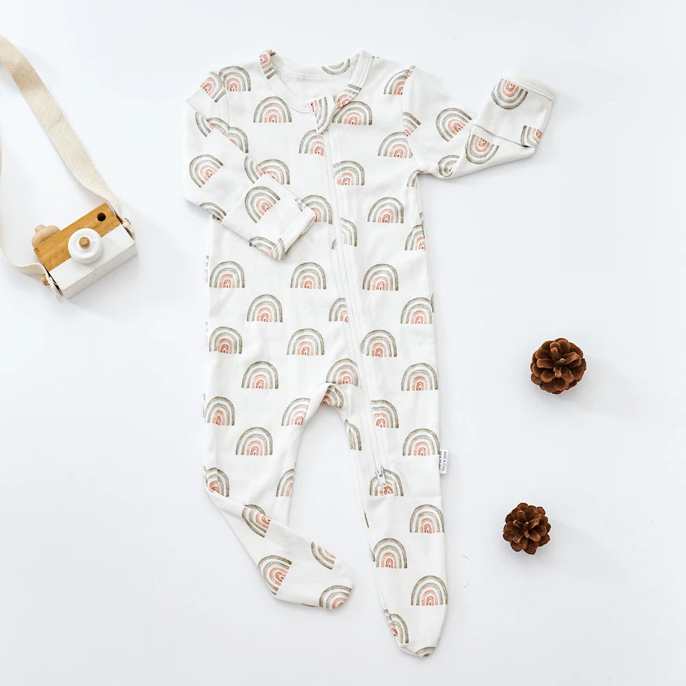 Newborn Boys & Girls Wrapped Foot Jumpsuit