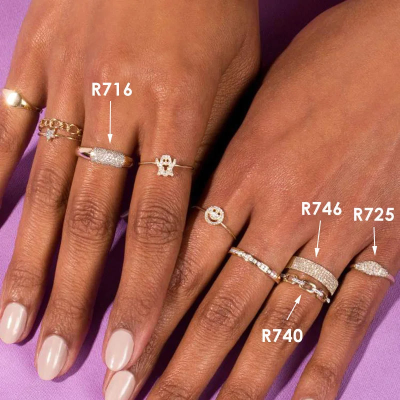 Dainty Zircon Gold Crystal Ring