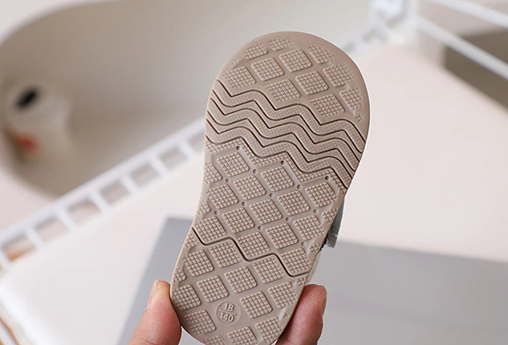 Kids PU Leather Sneakers – Soft-Soled First-Step Toddler Shoes