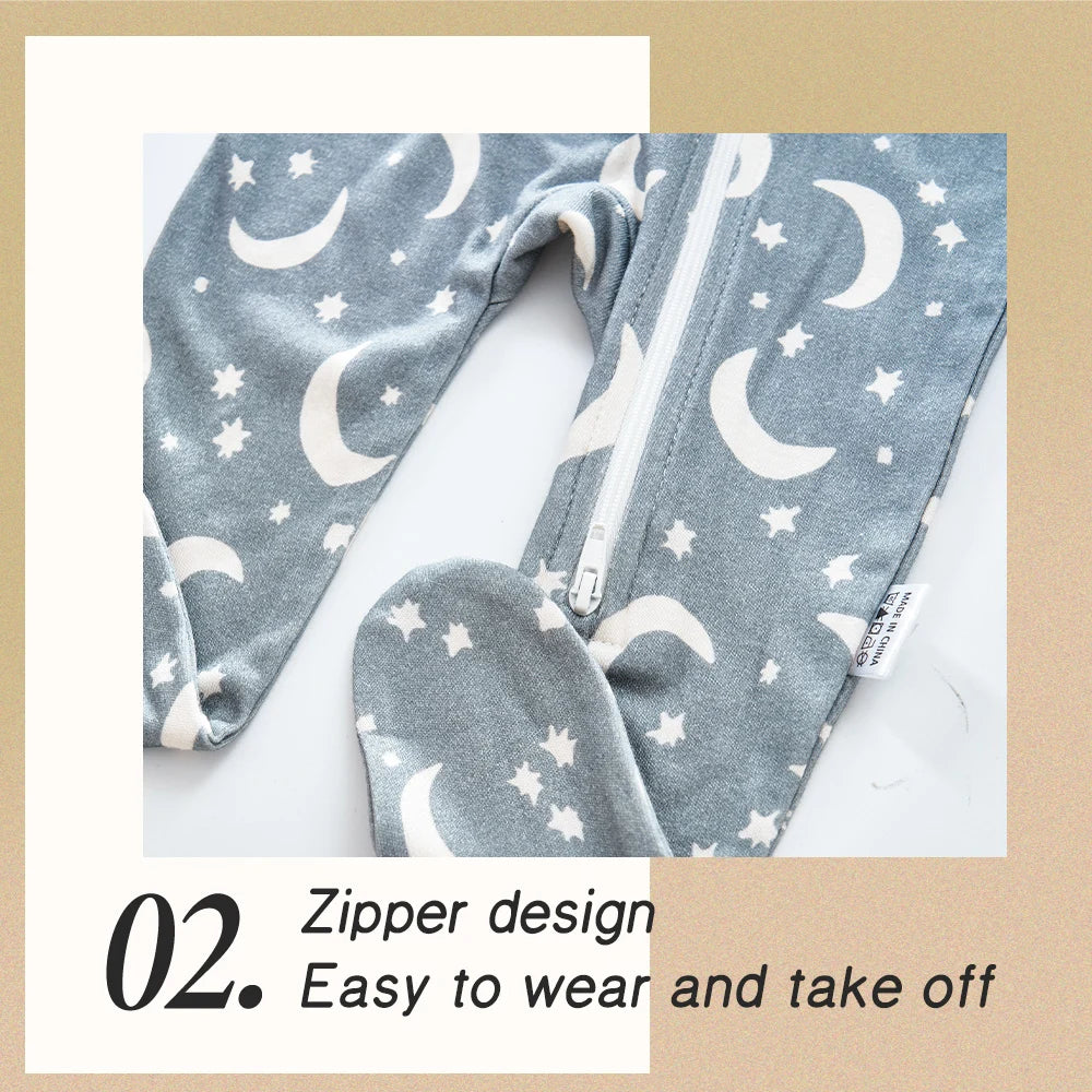 Newborn Boys & Girls Wrapped Foot Jumpsuit