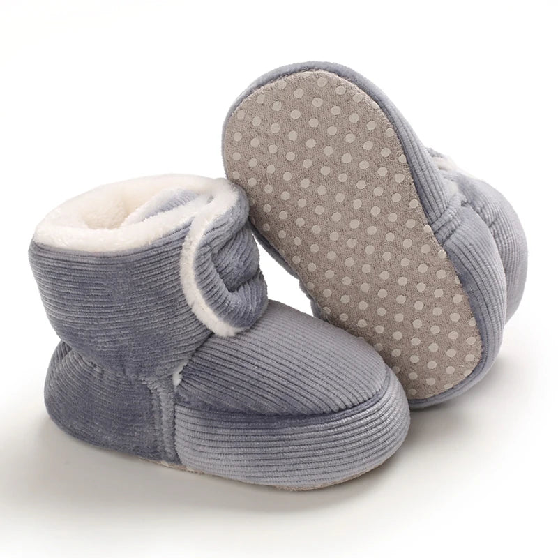 Baby Winter Snow Boots (0–18M) – Plush Soft Sole Toddler Shoes