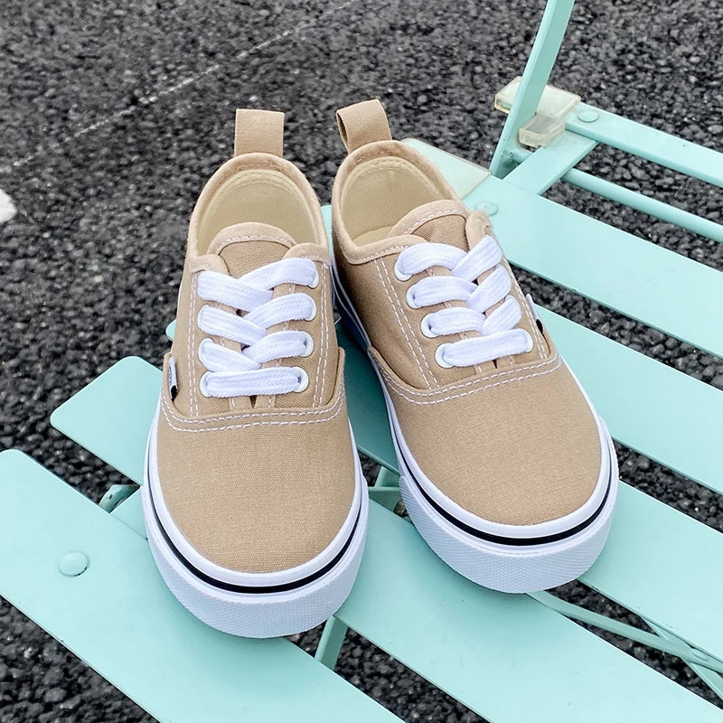 Kids’ Low-Top Canvas Shoes – Minimalist Casual Sneakers
