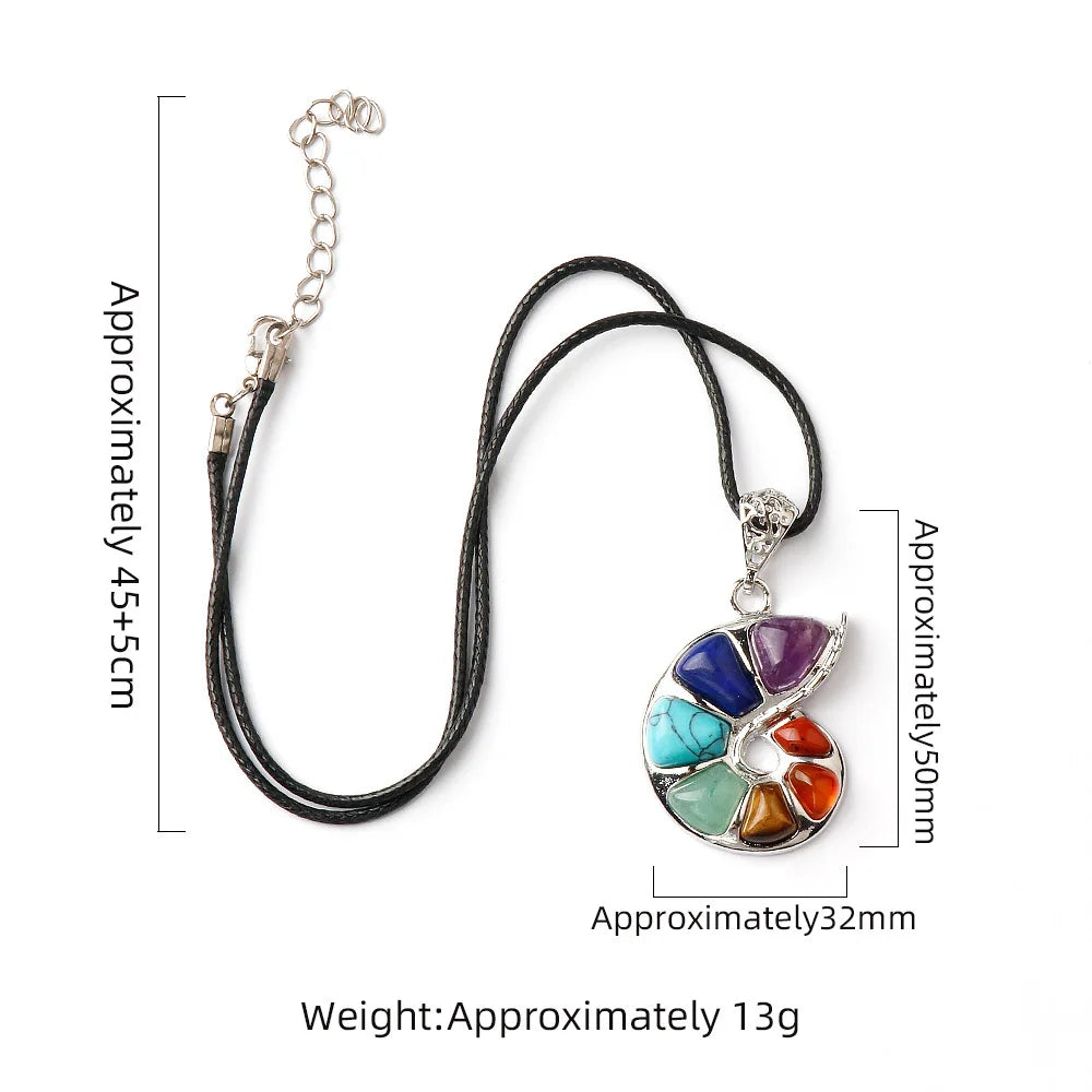 1PC Natural Stone Necklace 12x55mm