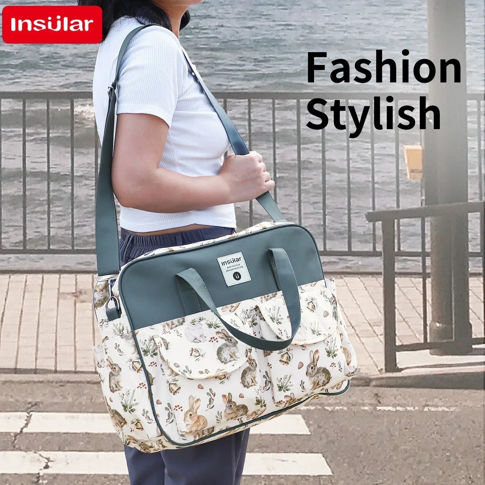 New Mummy Bag – Small Size, Lightweight, Waterproof, Multi-Functional Baby Diaper Crossbody Bag