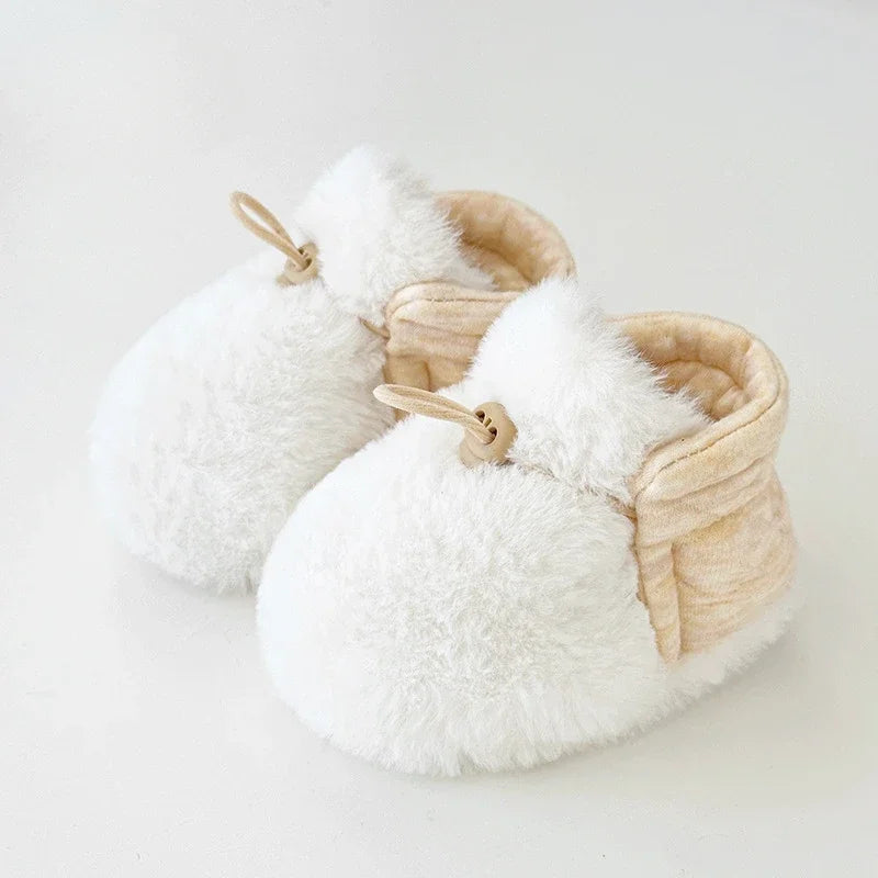 Baby Winter Booties (0–12M) – Soft Sole Non-Slip First Walkers