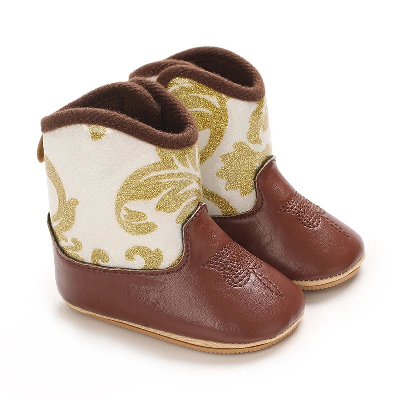Baby Little Boots (0–18M) – Soft PU Anti-Slip Spring/Autumn Shoes