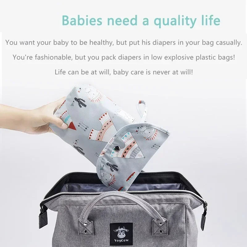 New Waterproof Baby Diaper Bag – Large Capacity Mommy Storage & Carrying Bag for Going Out