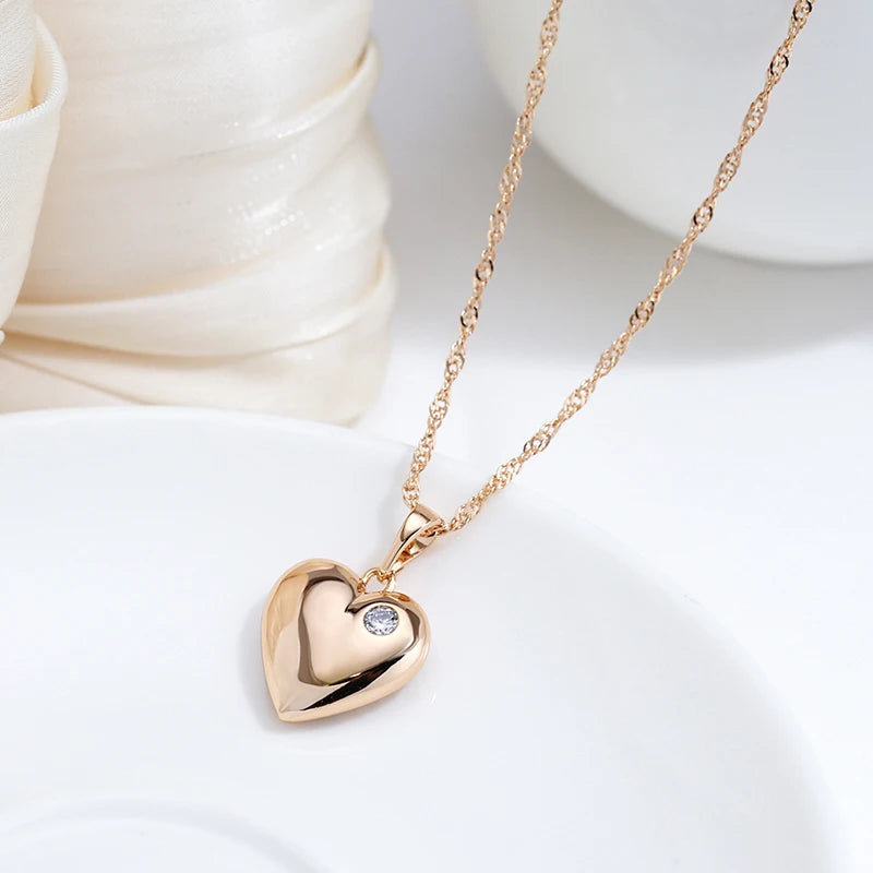 Kinel New Heart Pendant Necklace for