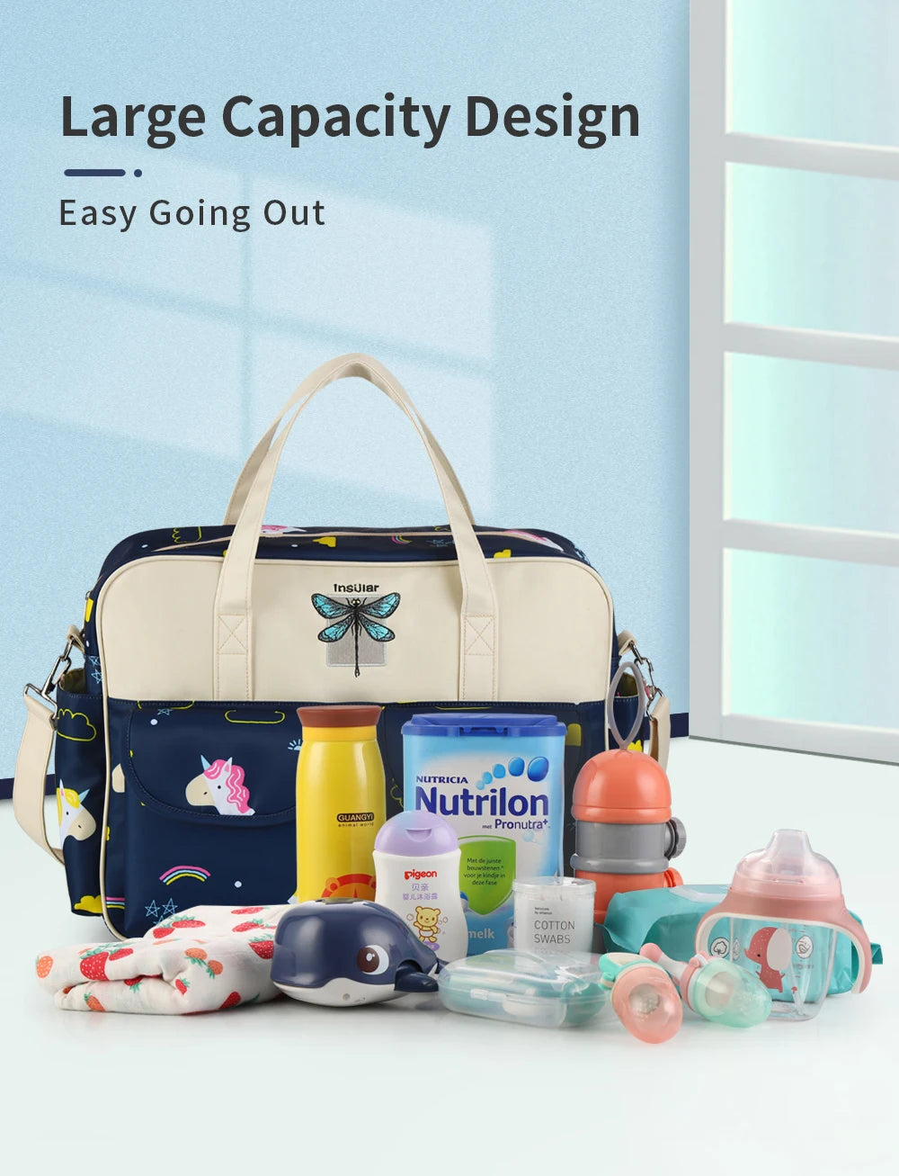 New Style Waterproof Diaper Bag – Large Capacity Multifunctional Maternity & Stroller Bag