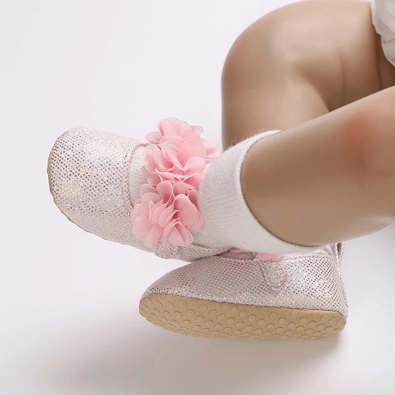 Baby Shoes (0–18M) – Plush Soft Bow Casual Sneakers