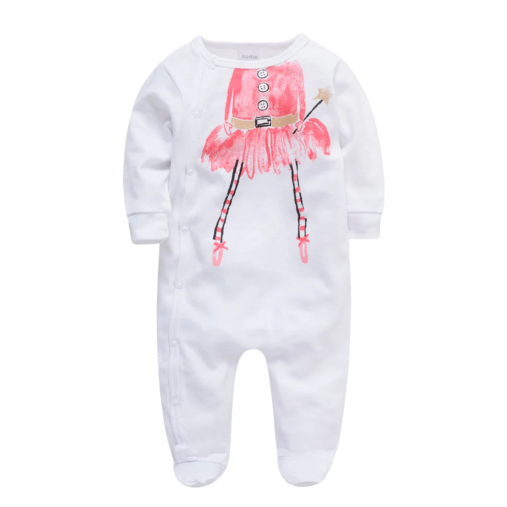 Infant Girl Long Sleeve Jumpsuit, 0–12 Months