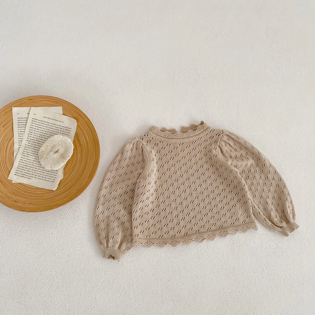 Baby Girl Knit Romper & Dress Top (0–12M)