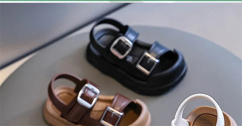 Kids’ PVC Summer Sandals – Buckle, Non-Slip, Waterproof