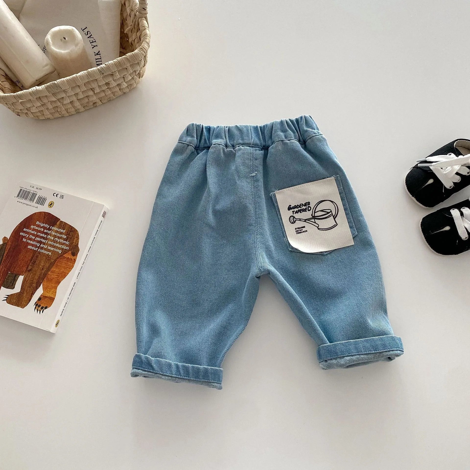 Kids Spring Striped Denim Pants (0–5Y)