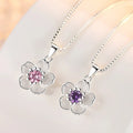 Sterling Silver Pink Purple Necklace
