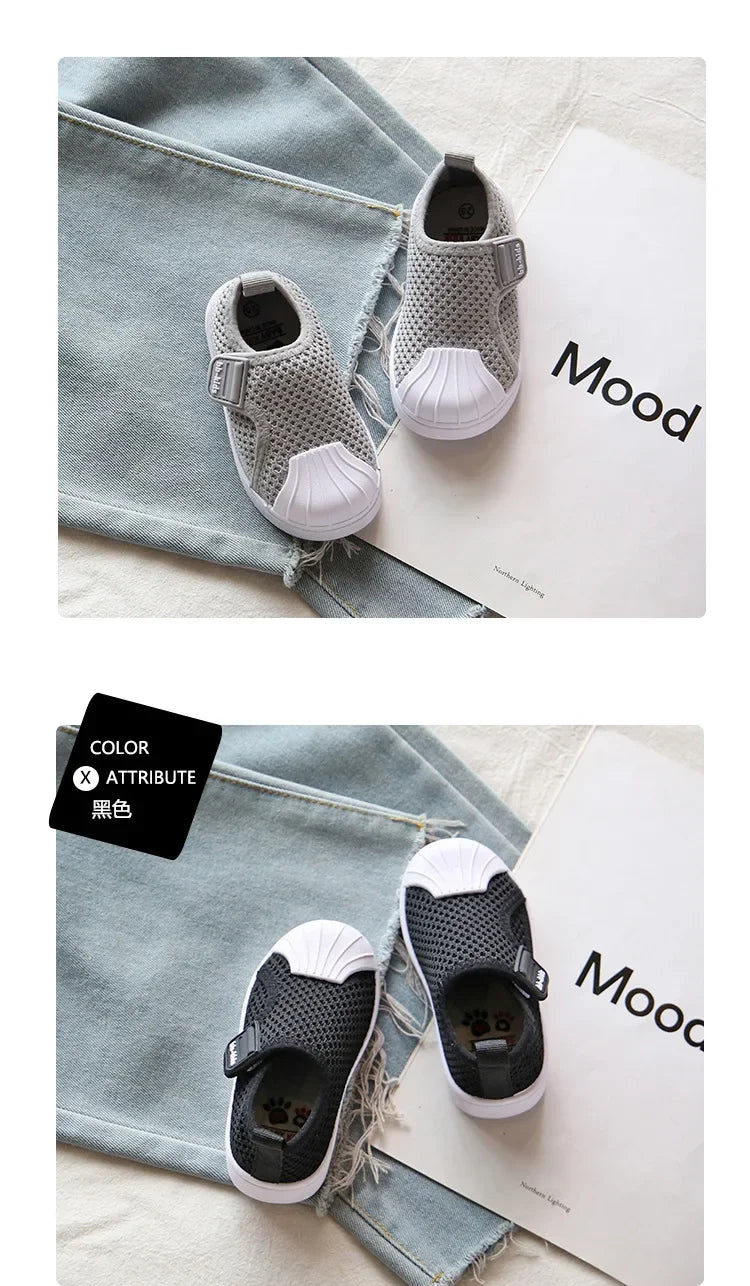 Kids’ Casual Knit Sneakers – Soft School & Skate Shoes (21–30)
