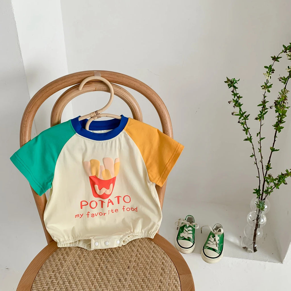 Cute Short Sleeve Baby Clothes 0-24 M