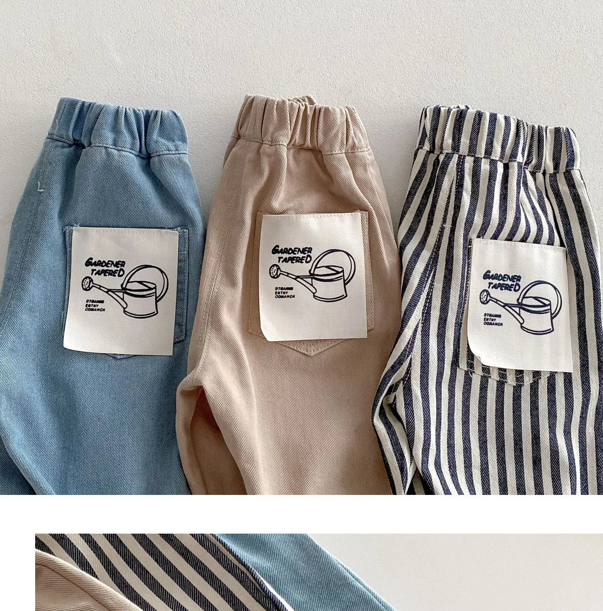 Kids Spring Striped Denim Pants (0–5Y)