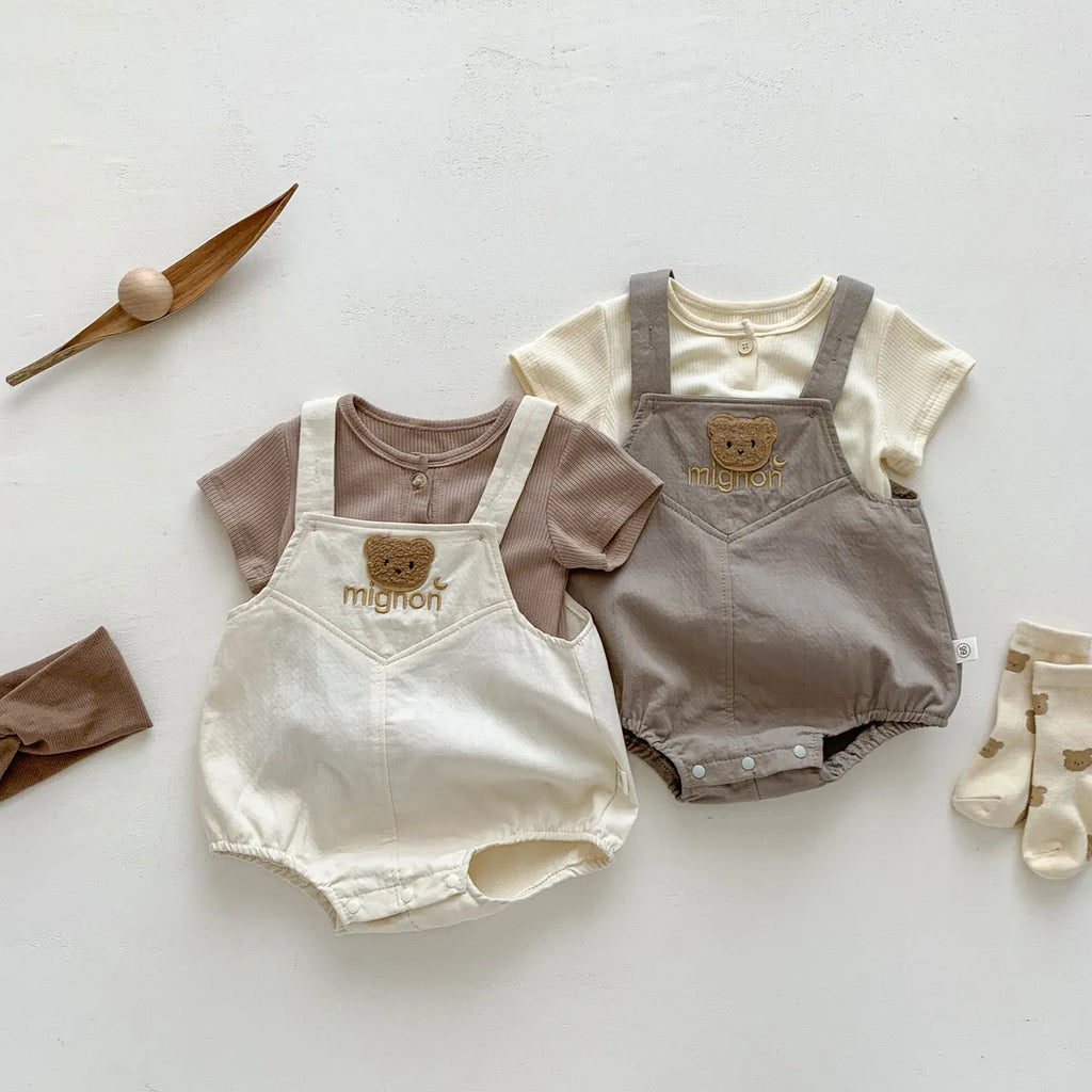 T-shirts & cartoon Bear Bodysuits Kid Infant Clothing Set