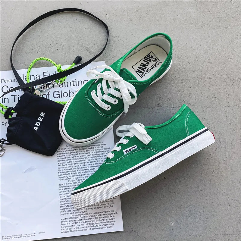 Kids Spring/Autumn Canvas Sneakers – Colorful Soft-Soled Shoes