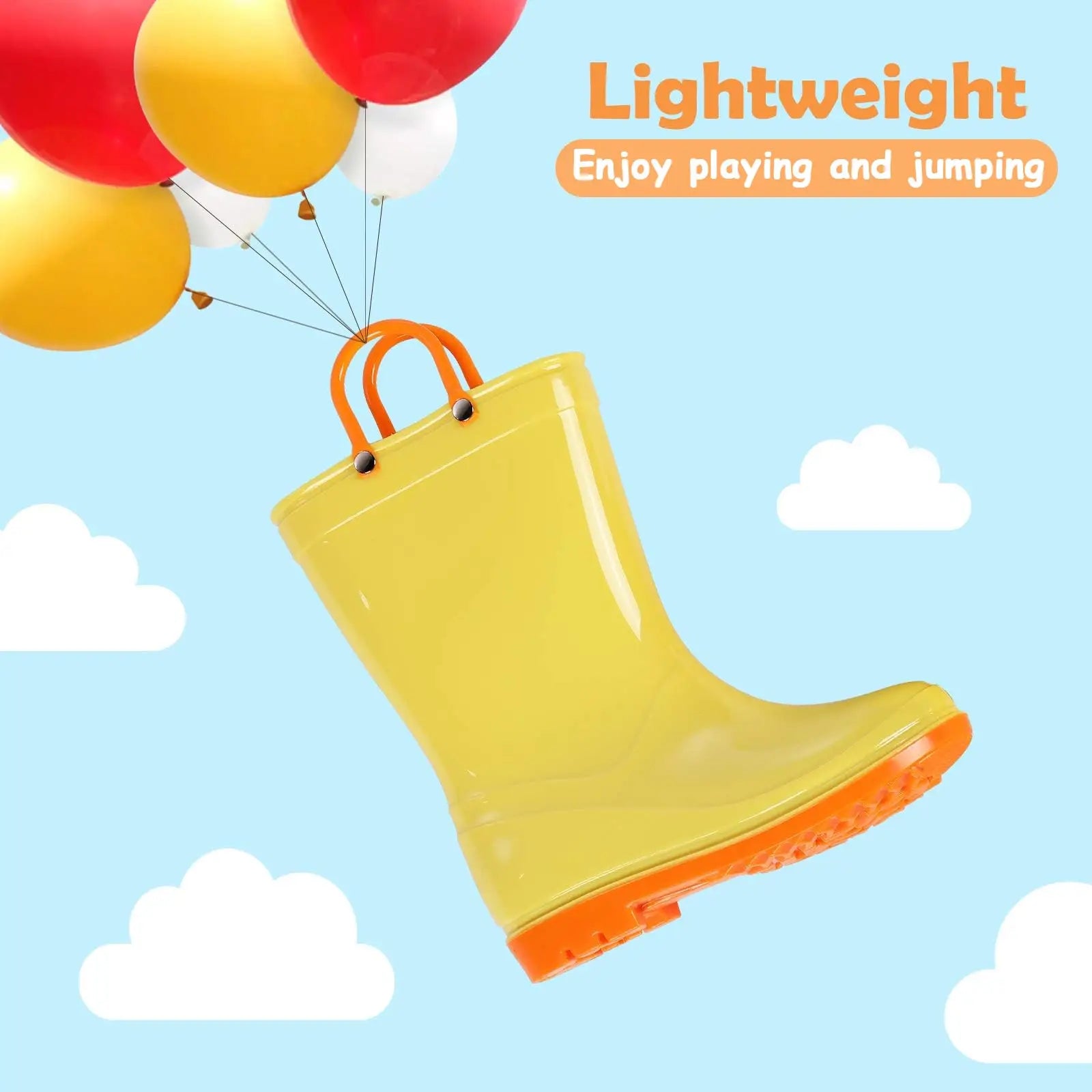 Kids Waterproof Rain Boots – Non-Slip Outdoor Rubber Shoes