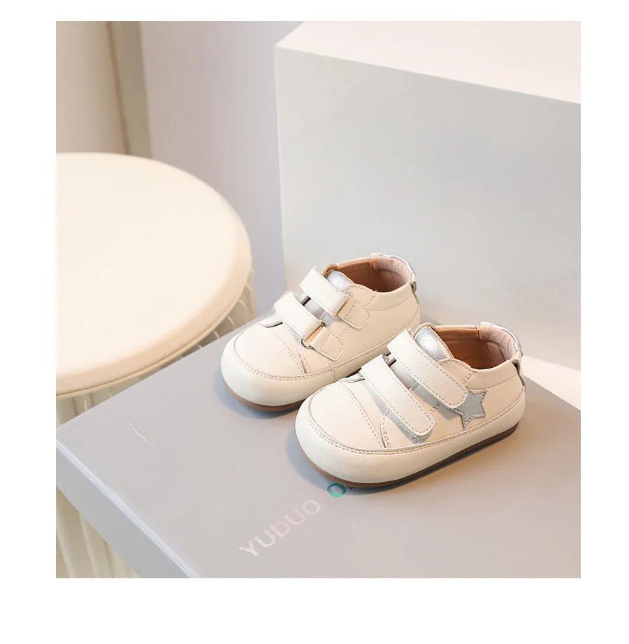 Baby & Toddler Sneakers (0–5Y) – Soft Sole Microfiber Leather Shoes