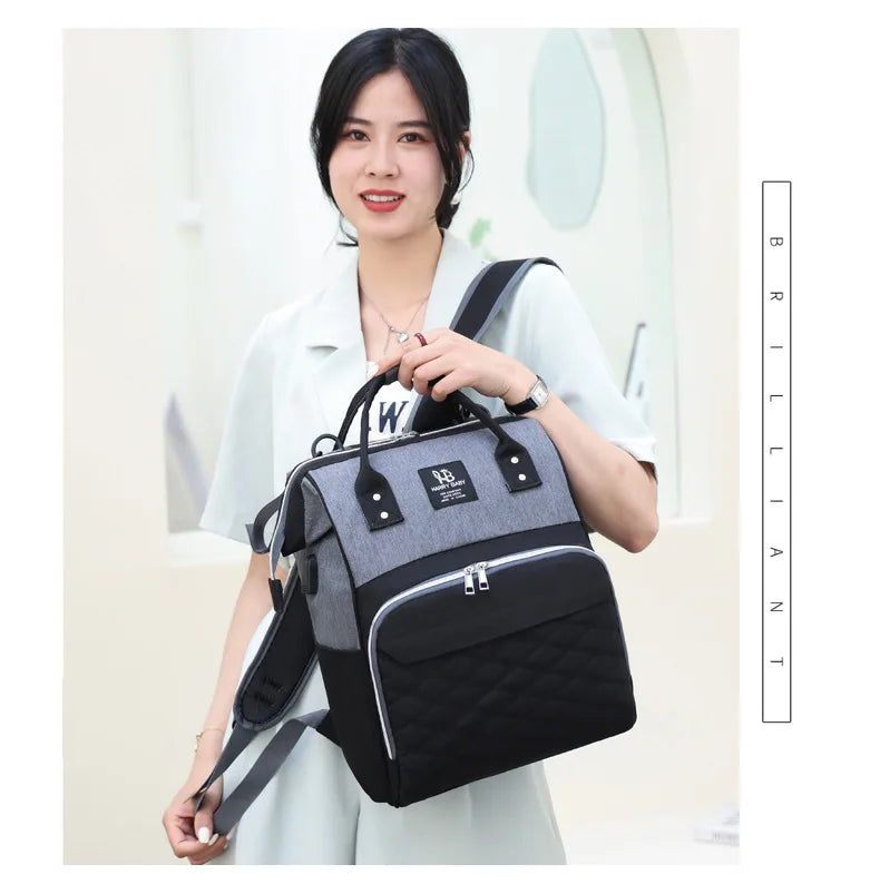 Maternity Diaper Backpack with USB Charging Port