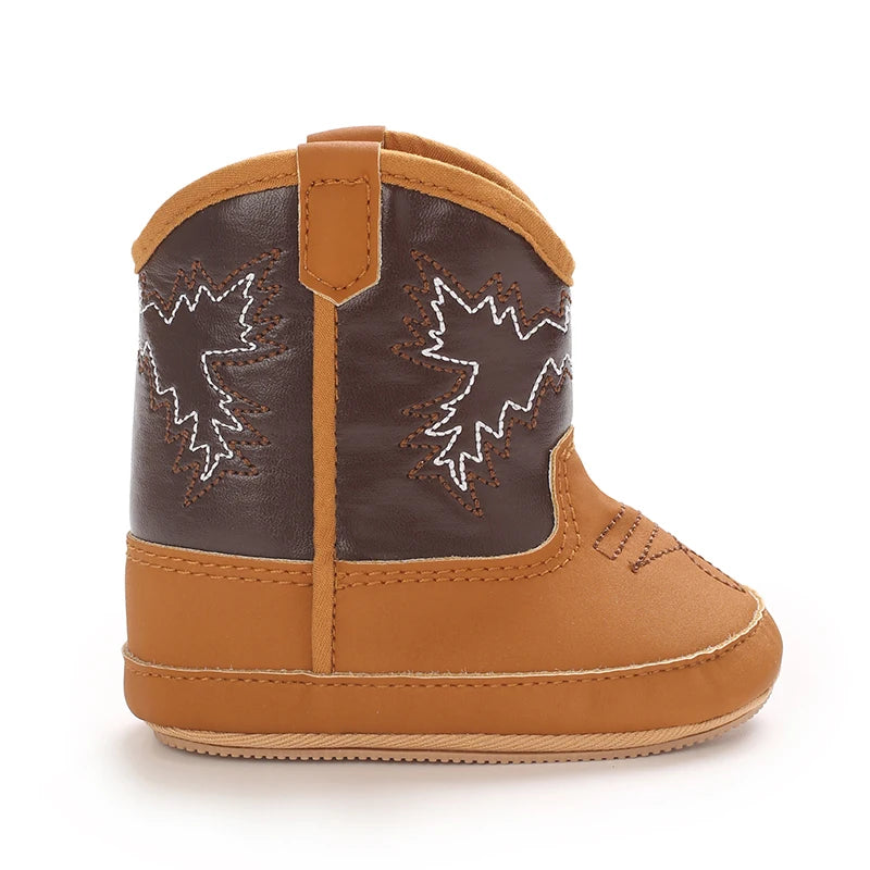 Baby Little Boots (0–18M) – Soft PU Anti-Slip Spring/Autumn Shoes