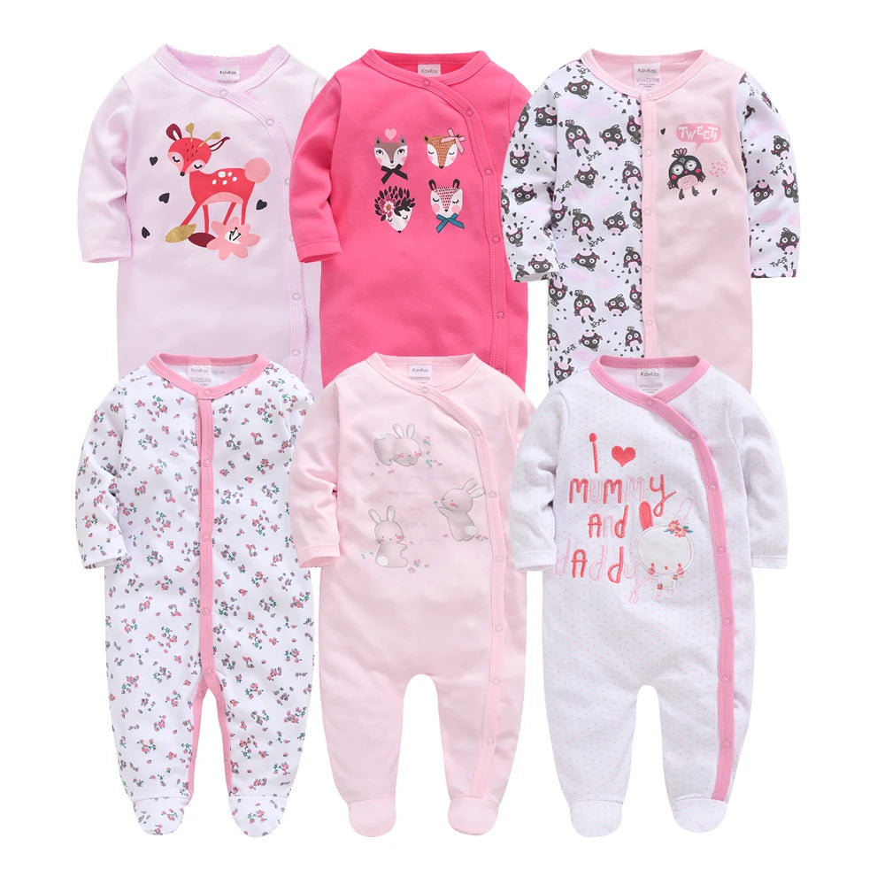 Infant Girl Long Sleeve Jumpsuit, 0–12 Months